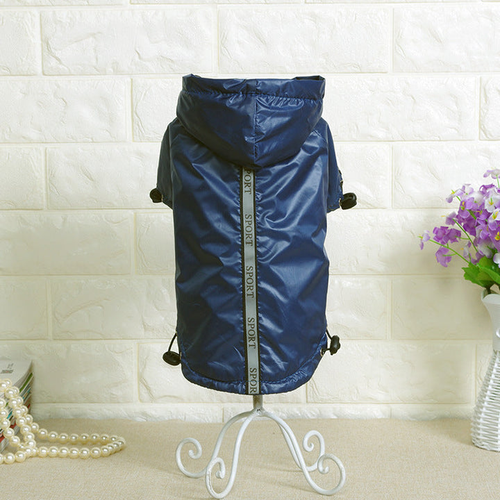 Keep Your Pup Cozy and Dry with Our Waterproof Hooded Raincoat!