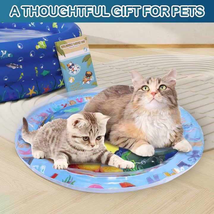 Dive into Fun: The Ultimate Water Sensory Playmat for Cats!