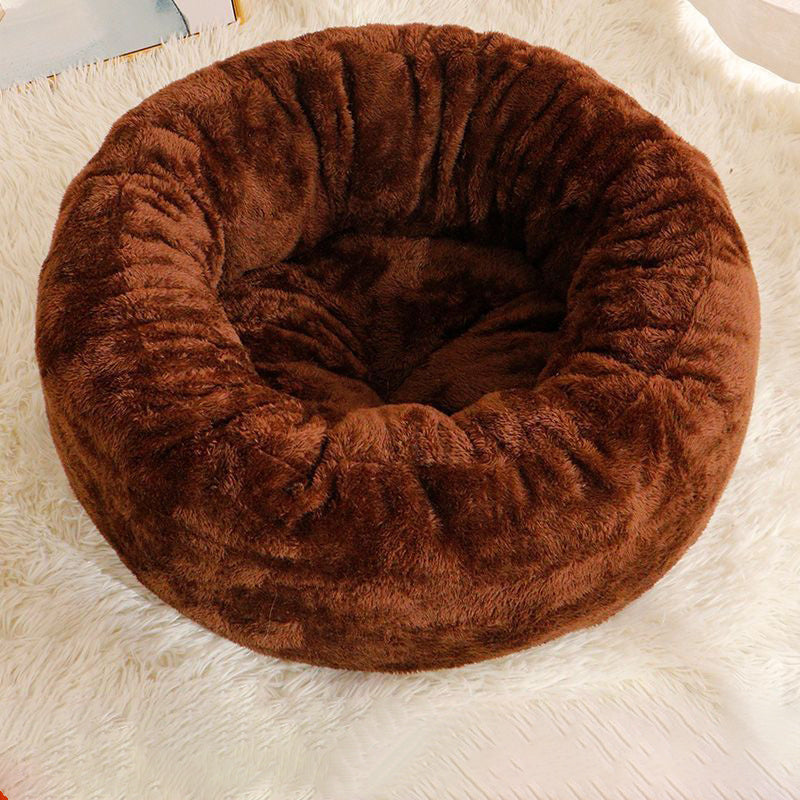 Pet Bed Long Plush Donut