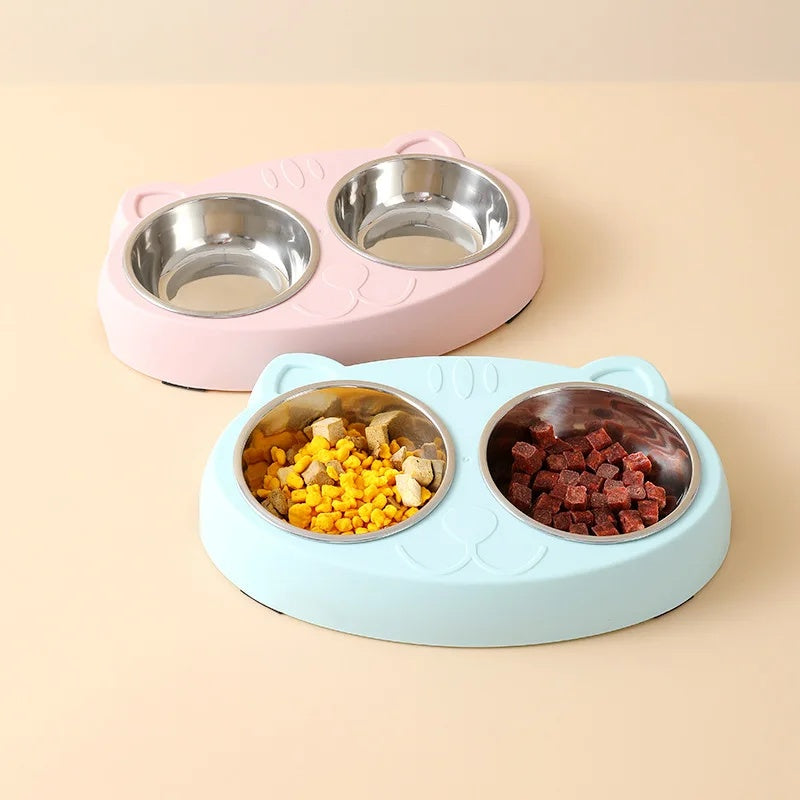 Macaron Pet Double Bowl