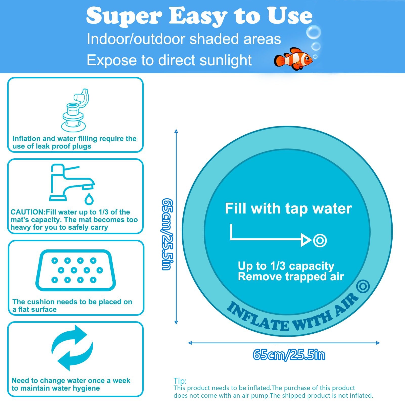 Water Sensory Playmat For Cats Toy