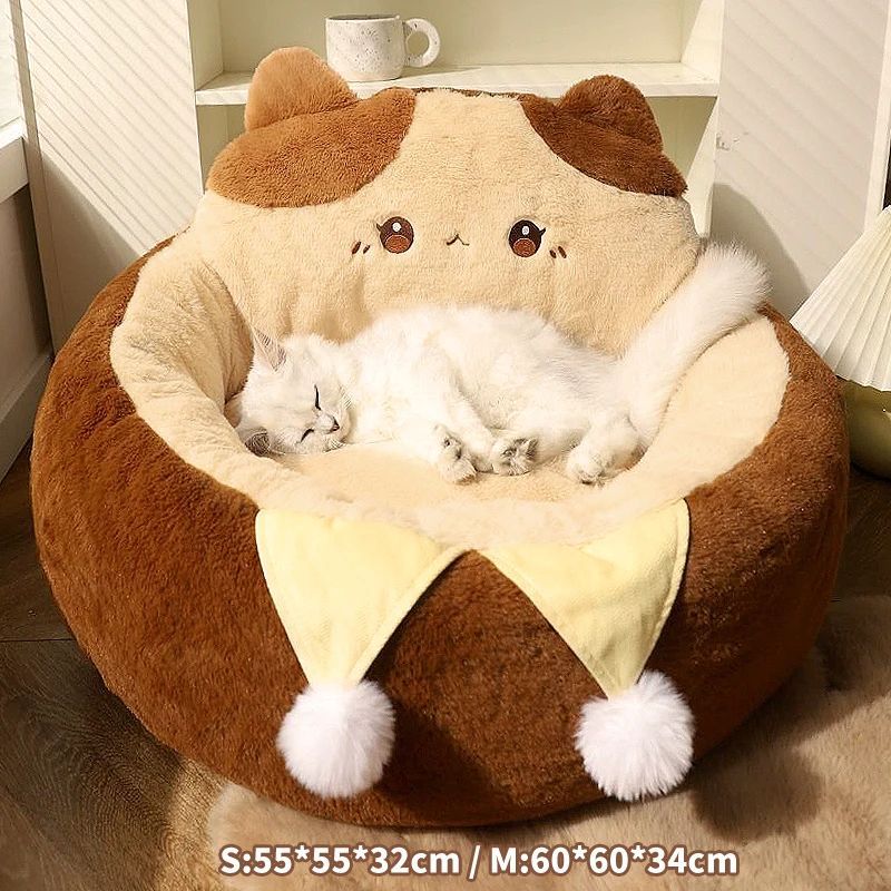 Cats Sofa Round Mattress Bed