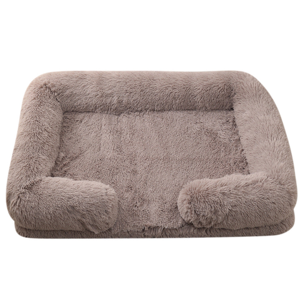 Plush Round Pet Bed Winter