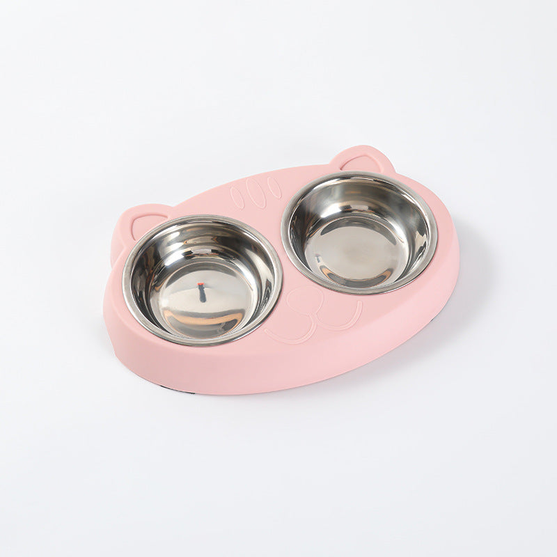 Macaron Pet Double Bowl