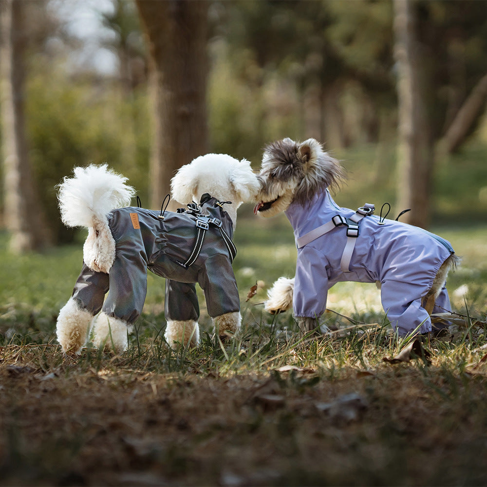 Fashion Personality Pet One-piece Raincoat