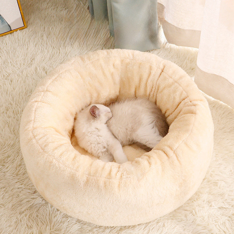 Pet Bed Long Plush Donut