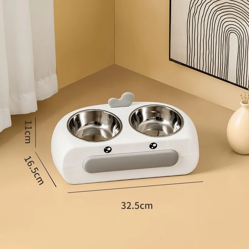 Duck Design Pet Double Bowl Feeding Supplies