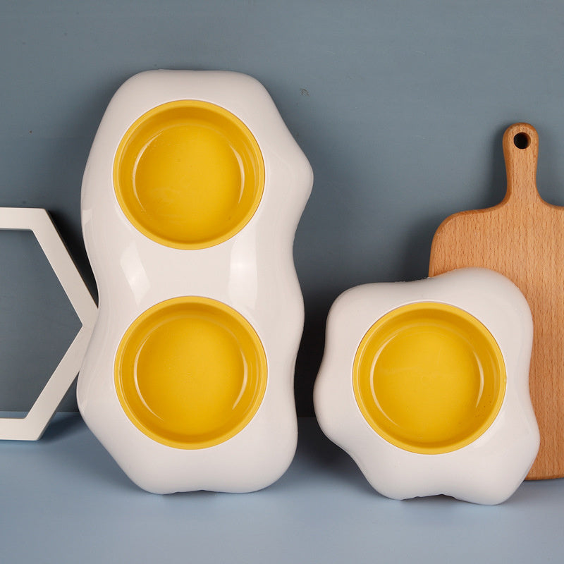 Egg-shaped Pet Bowl Drinking Water Bowl