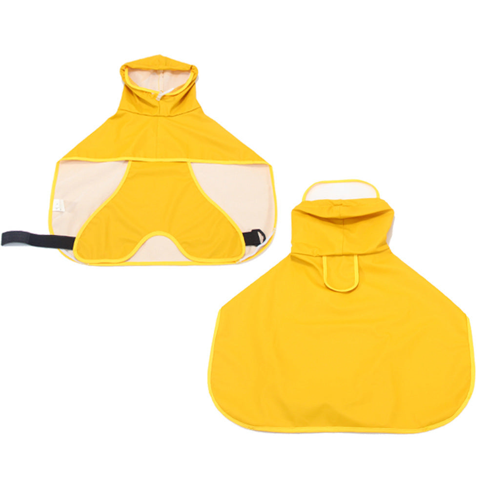 Dog Raincoat Transparent With Bellyband
