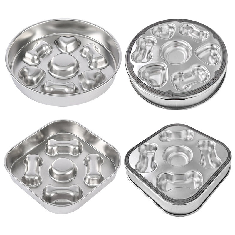 Stainless Steel Pet Slow Feeding Bowl
