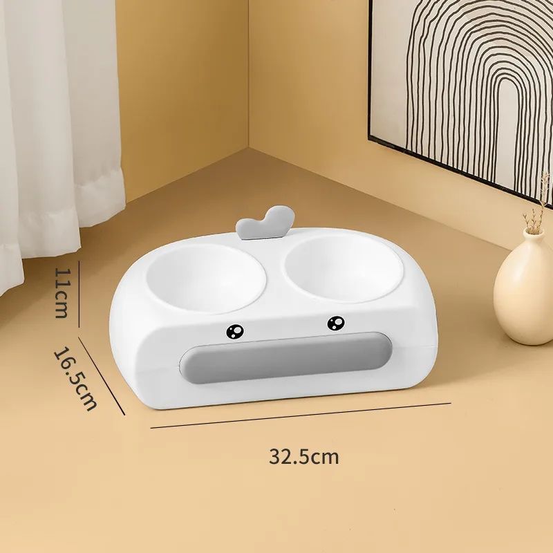 Duck Design Pet Double Bowl Feeding Supplies