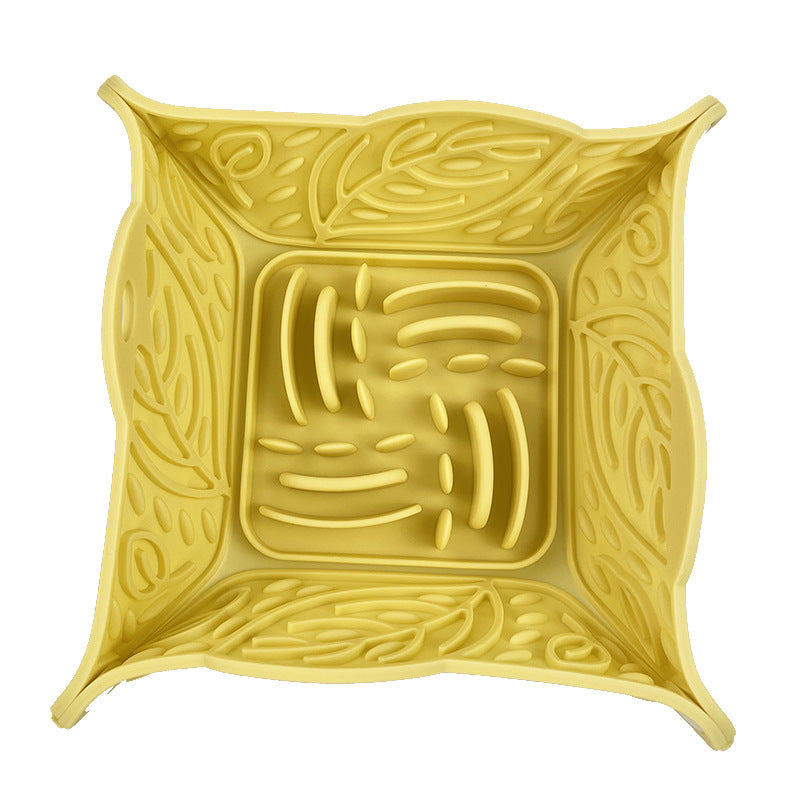 Pet Silicone Foldable Slow Food Feeding Bowl