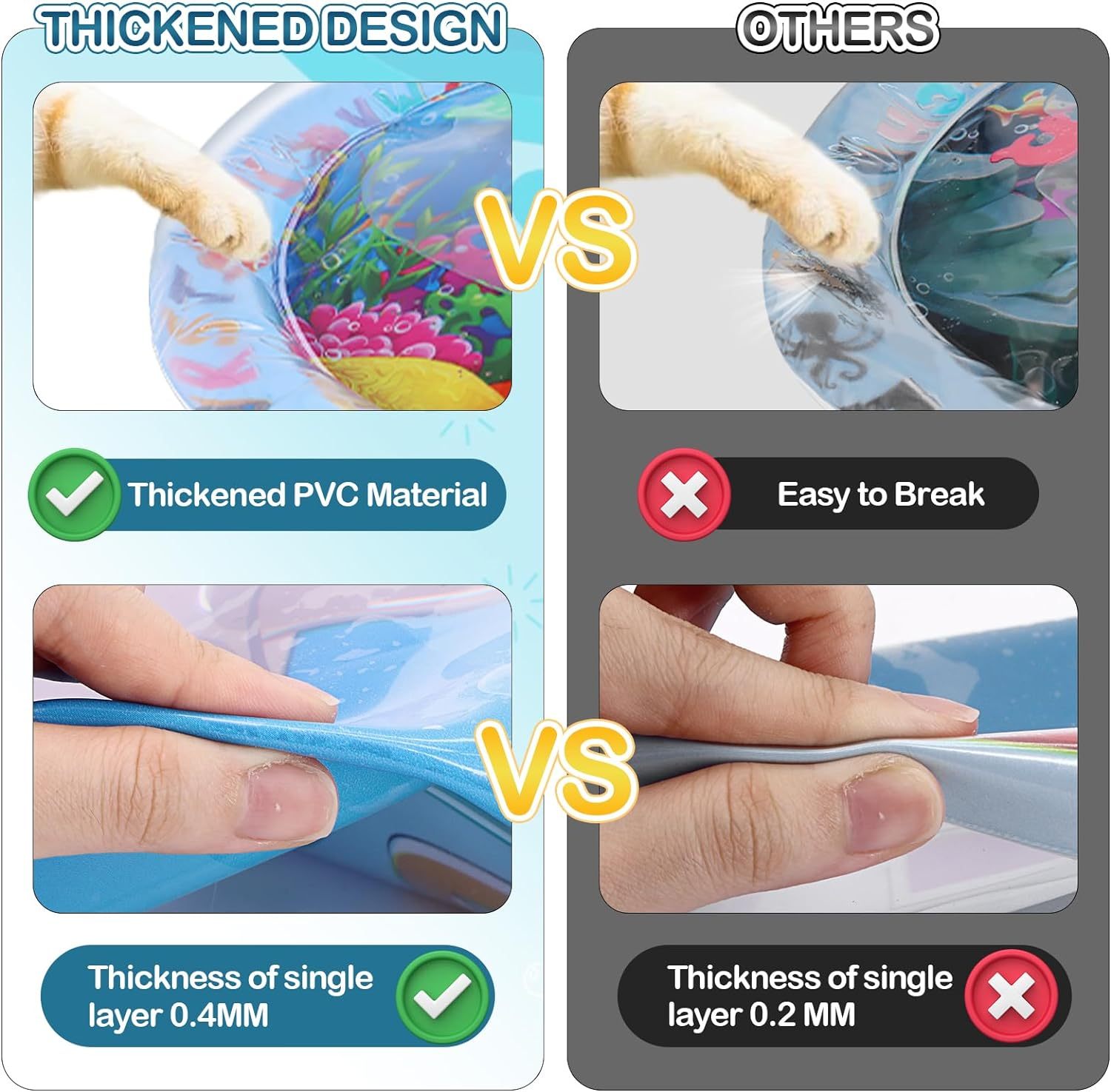 Water Sensory Playmat For Cats Toy