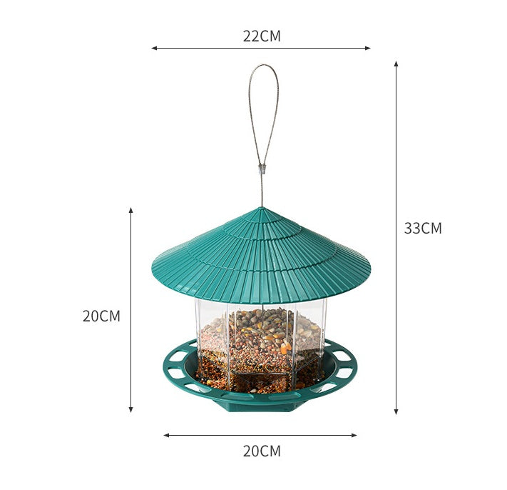 Outdoor Hanging Transparent Bird Feeder