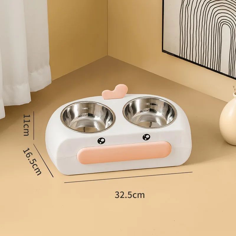 Duck Design Pet Double Bowl Feeding Supplies