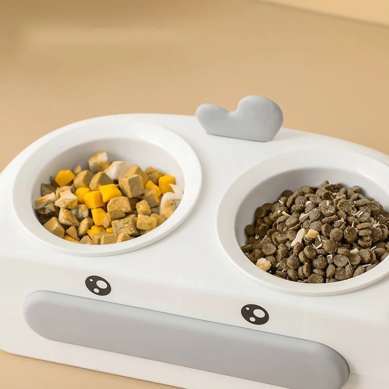 Duck Design Pet Double Bowl Feeding Supplies