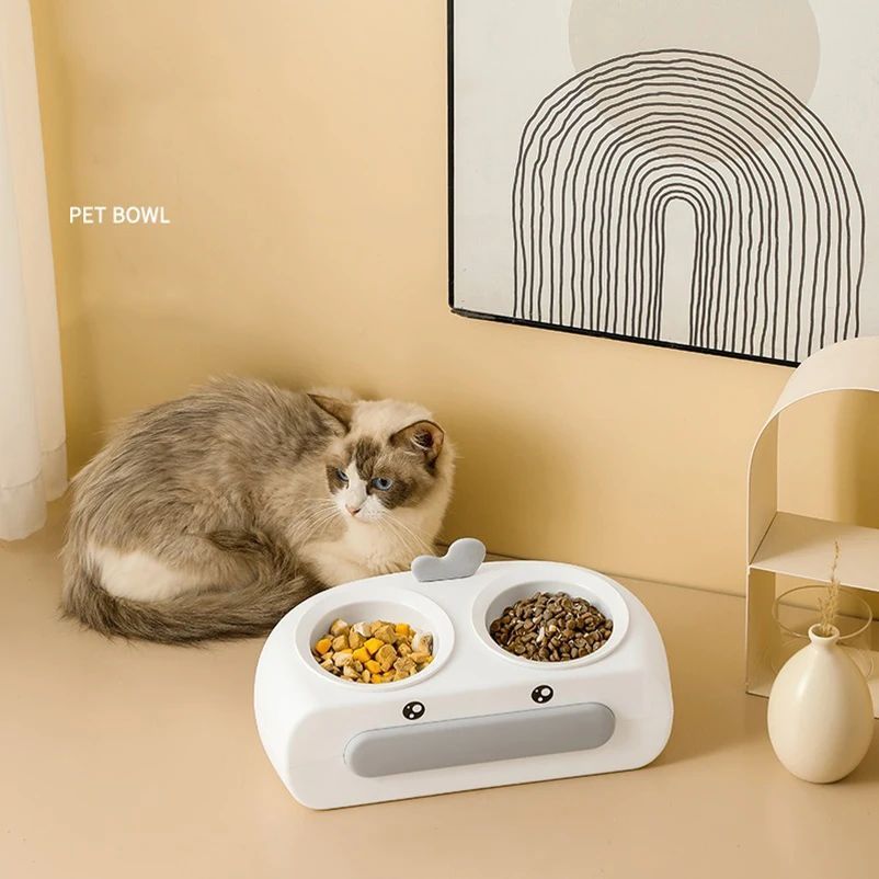 Duck Design Pet Double Bowl Feeding Supplies