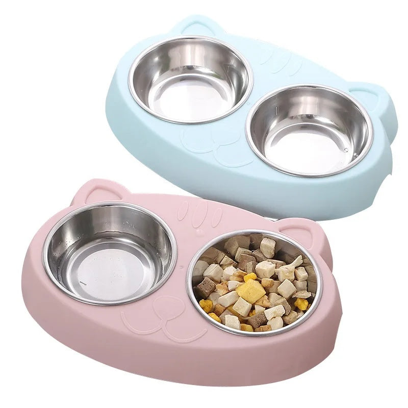 Macaron Pet Double Bowl