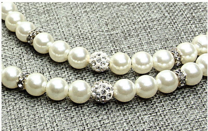 Pet leash pearl collar