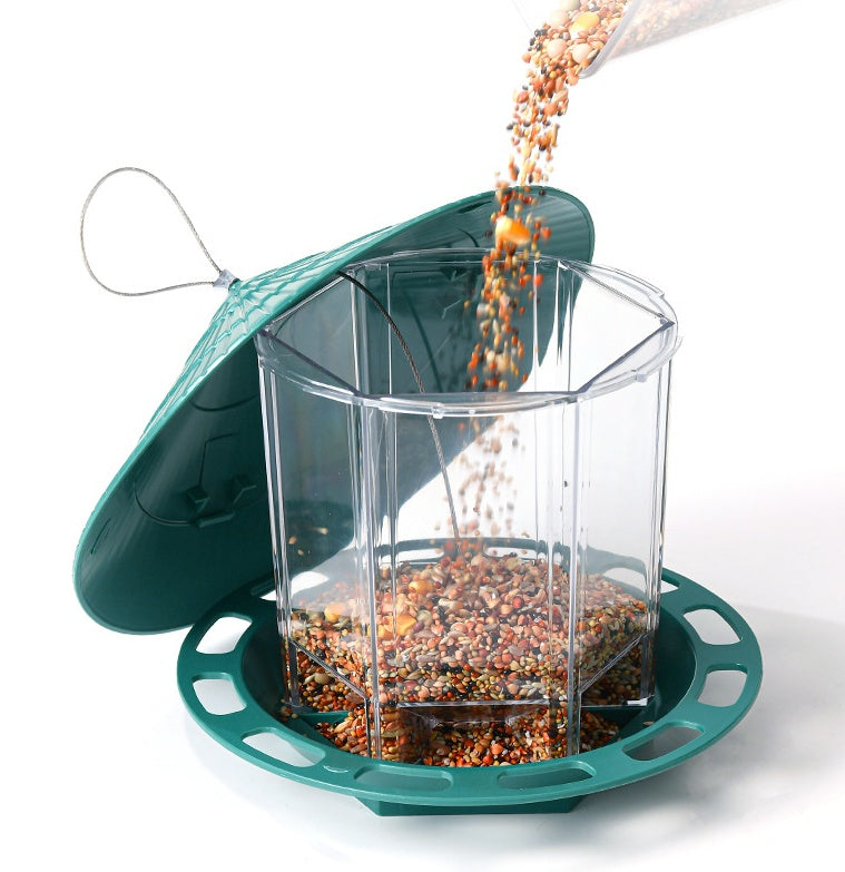 Outdoor Hanging Transparent Bird Feeder