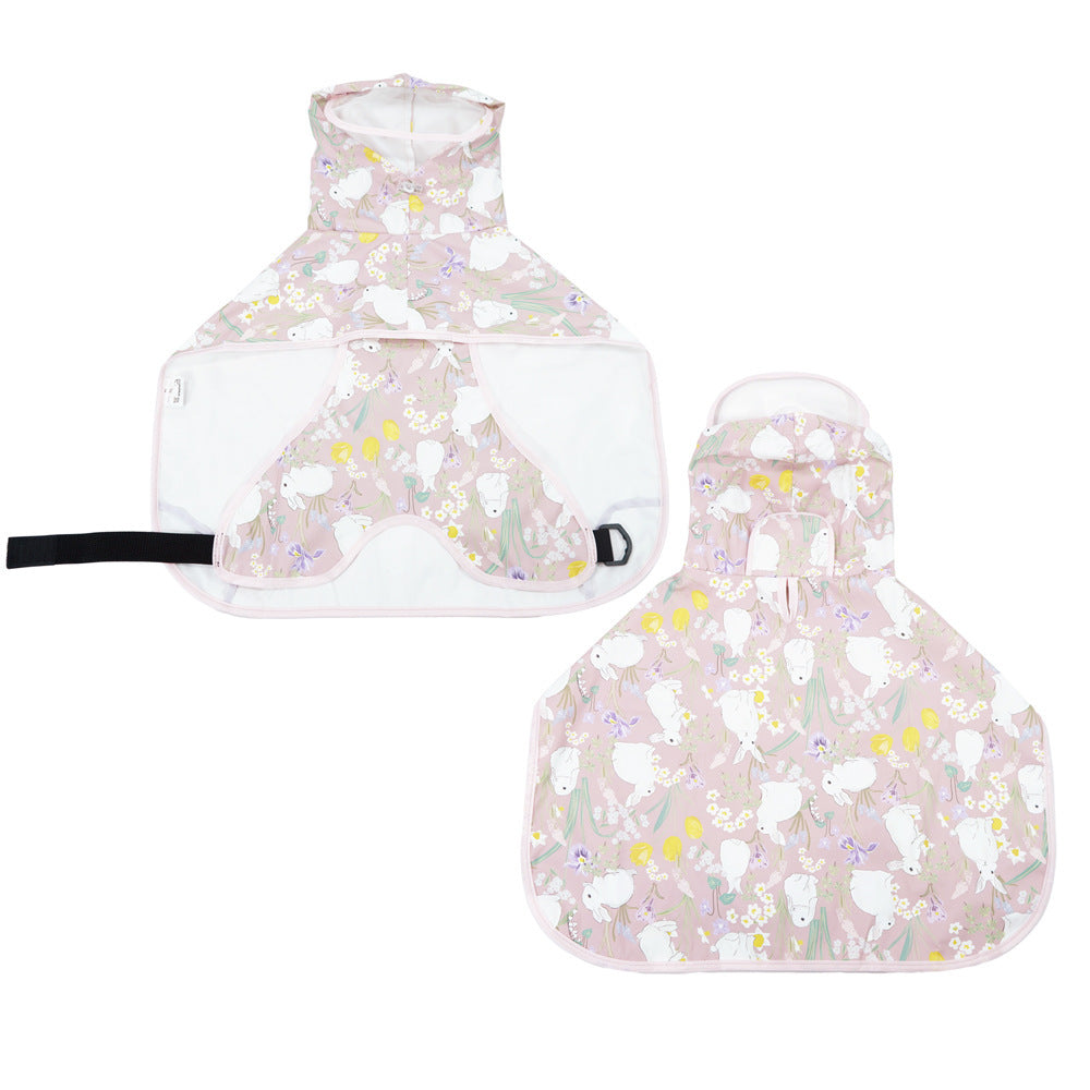 Dog Raincoat Transparent With Bellyband