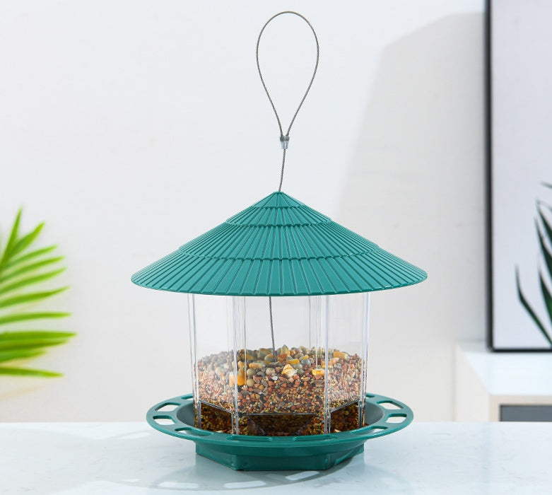 Outdoor Hanging Transparent Bird Feeder