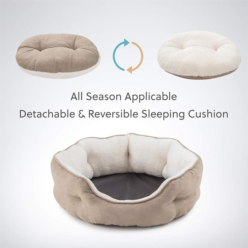 Pet Dog Accessories Soft Round Bed