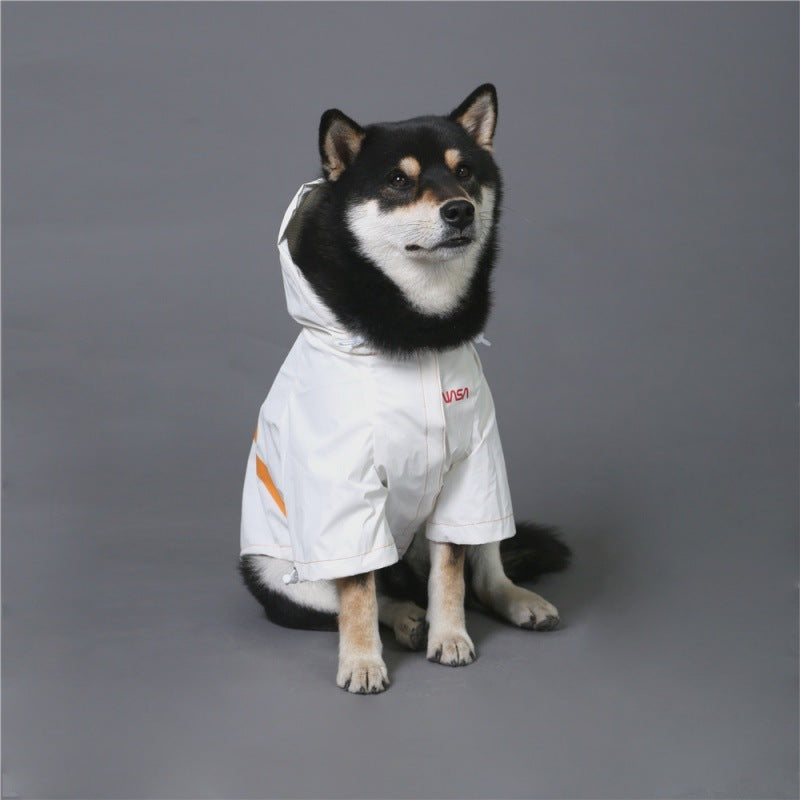 Rainproof Reflective Space Suit Pet Raincoat