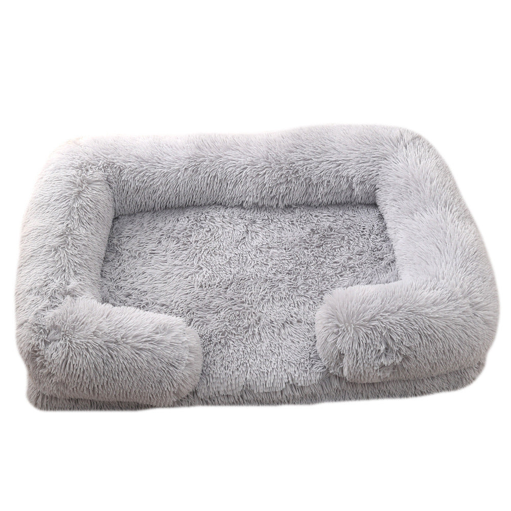 Plush Round Pet Bed Winter
