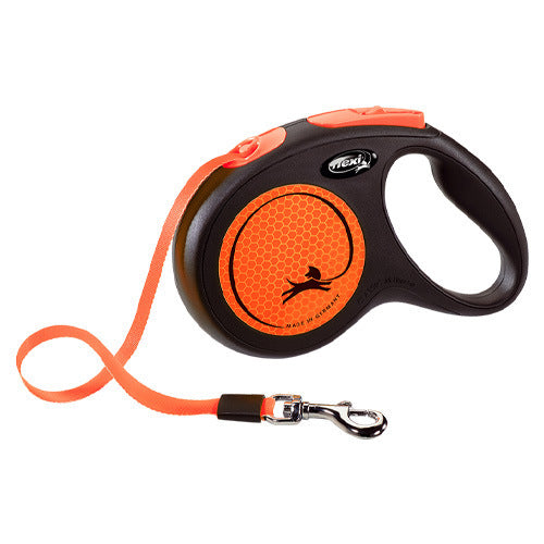 Orange Automatic Retractable Walking Pet Leash