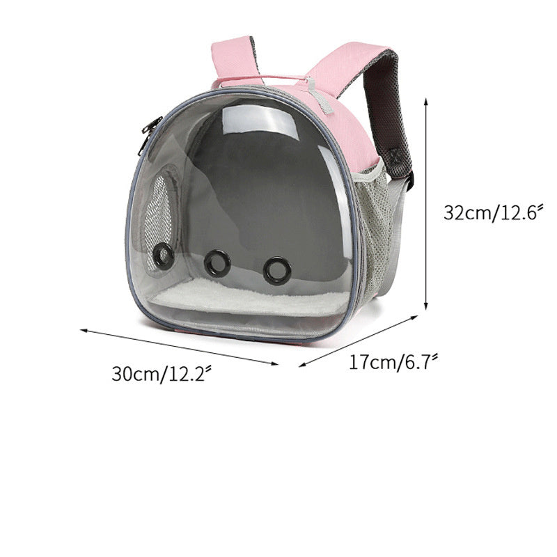Pet Backpack Hamster Carrier Transparent