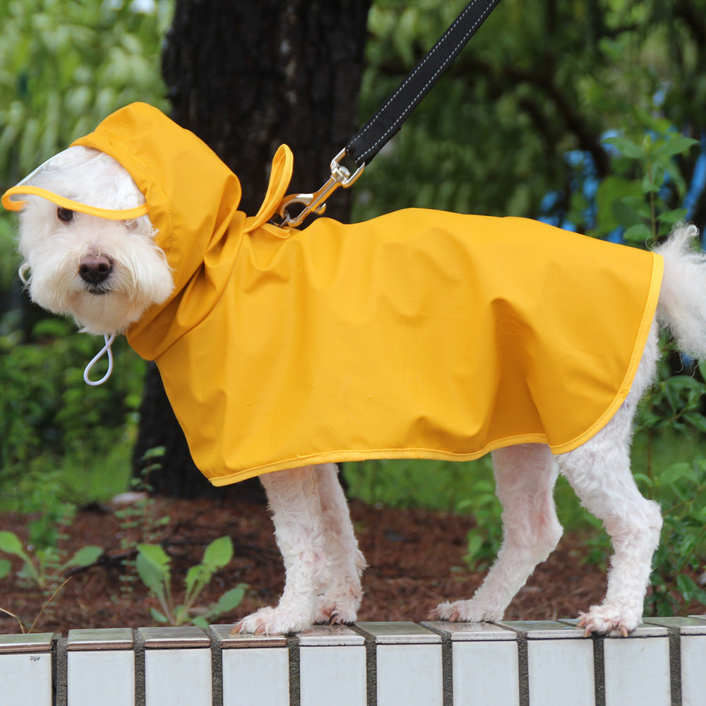 Dog Raincoat Transparent With Bellyband