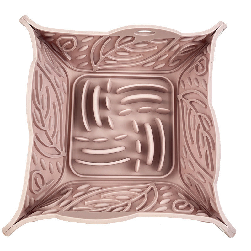 Pet Silicone Foldable Slow Food Feeding Bowl