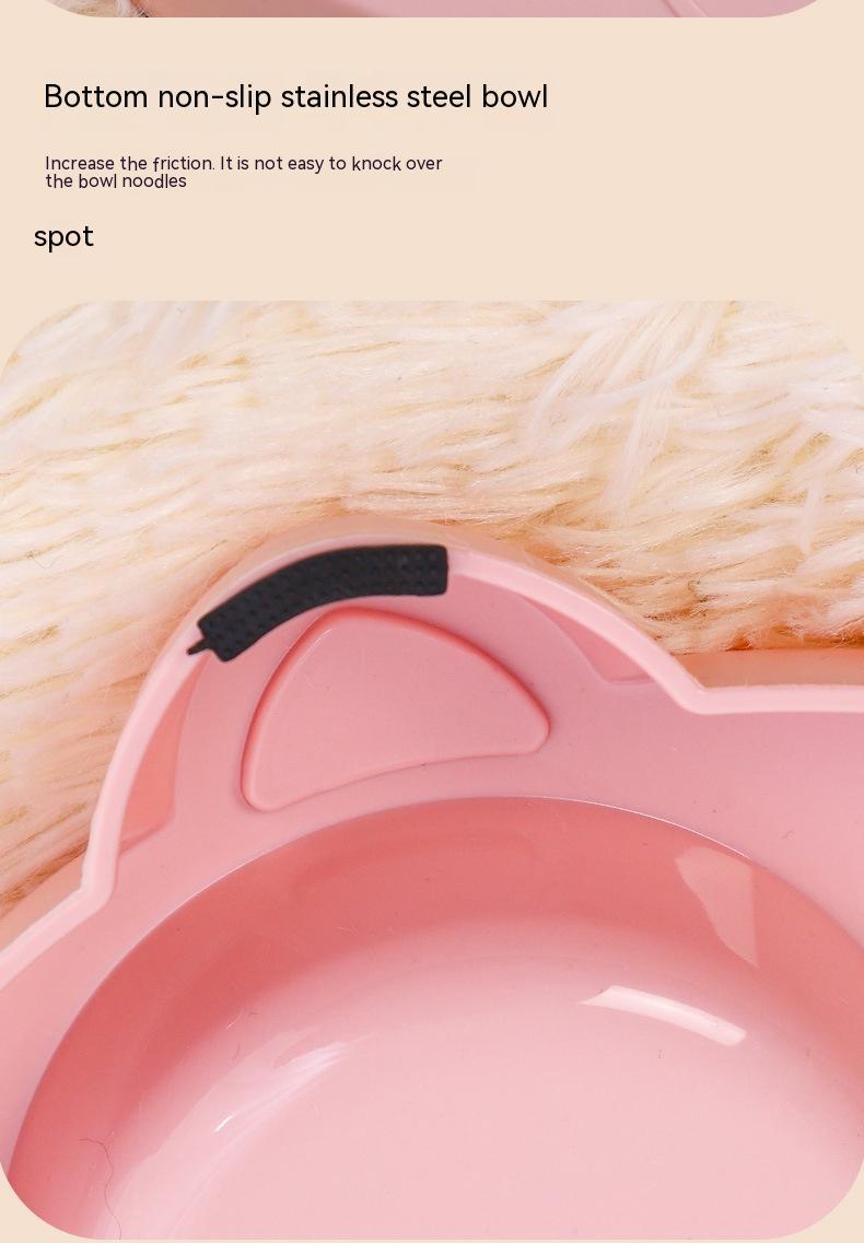 Cat Drinking Water Feeding Basin